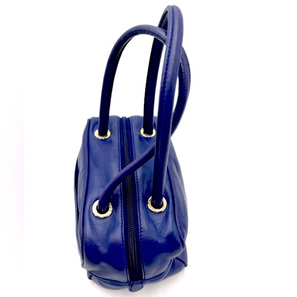 Auth Loewe Super Soft Blue Nappa Leather Mini Anagram Shoulder Bag Preloved - Picture 11 of 14